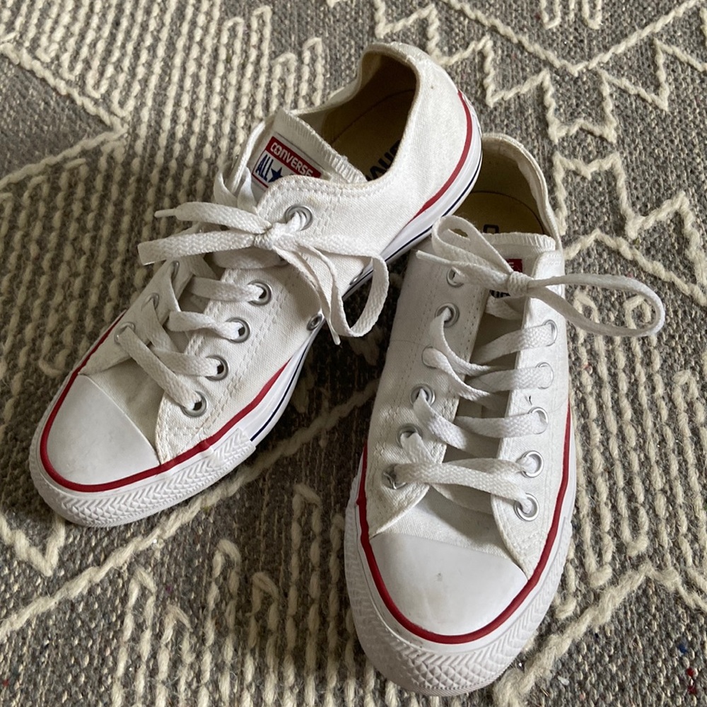 Converse white low tops